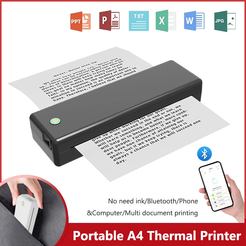 Portable A4 Thermal Printer Bl - Home Office Questions review and price