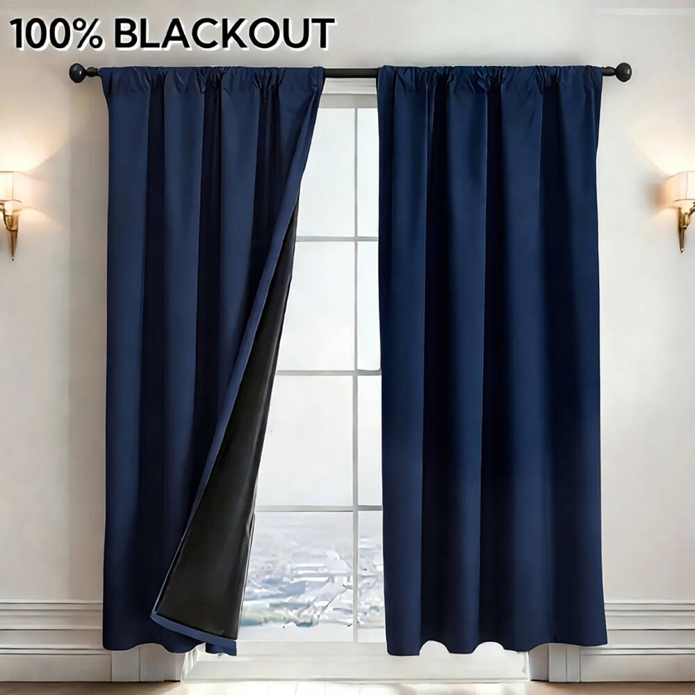 1pc 100% Blackout Curtain with - Home Office Setup Ideas review and price
