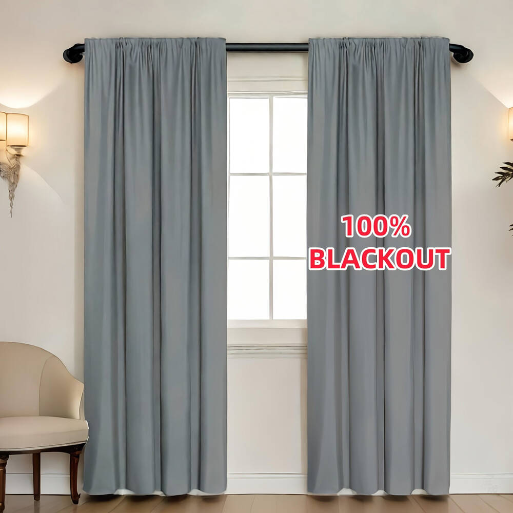 1pc 100% Blackout Curtain with - Home Office Setup Ideas review and price