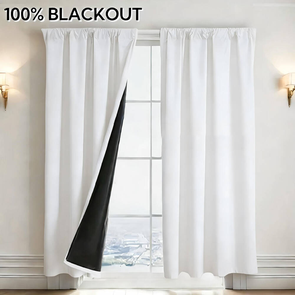 1pc 100% Blackout Curtain with - Home Office Setup Ideas review and price