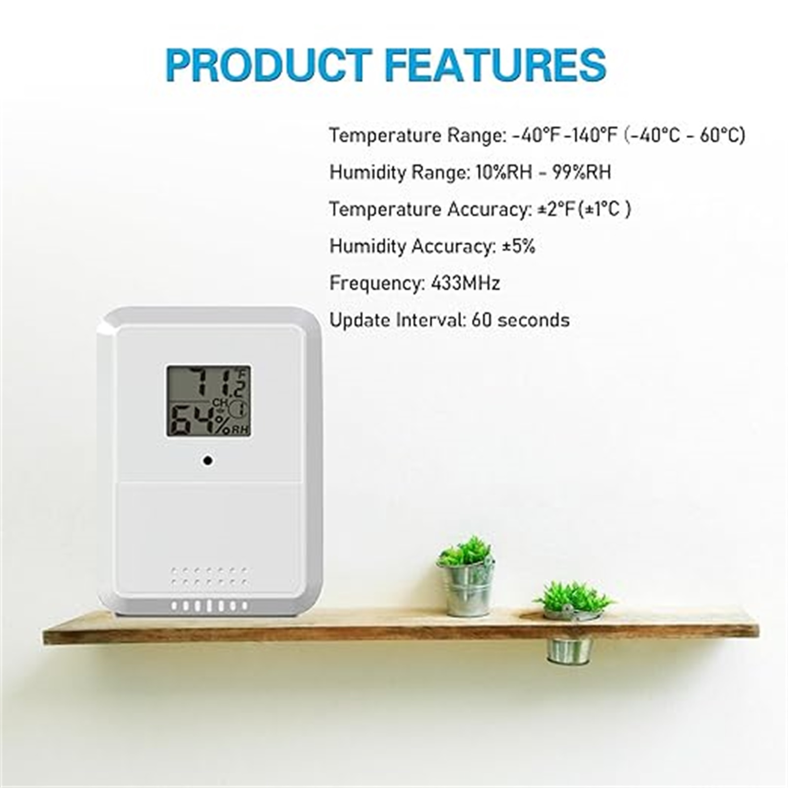 Wireless Temperature & Humidit - Home Office Updates review and price
