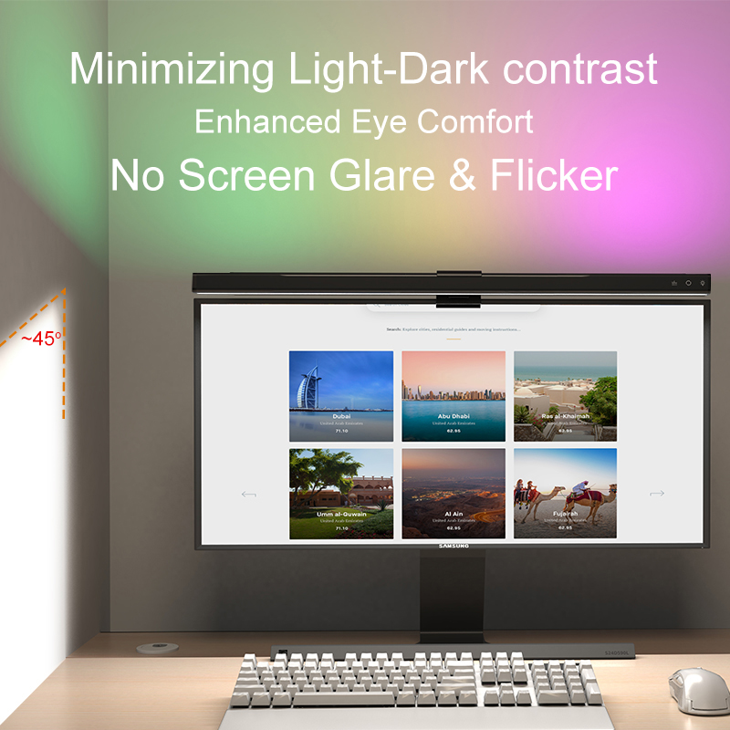 RGB Light 60/80cm Game Atmosph - Home Office Setup Ideas review and price