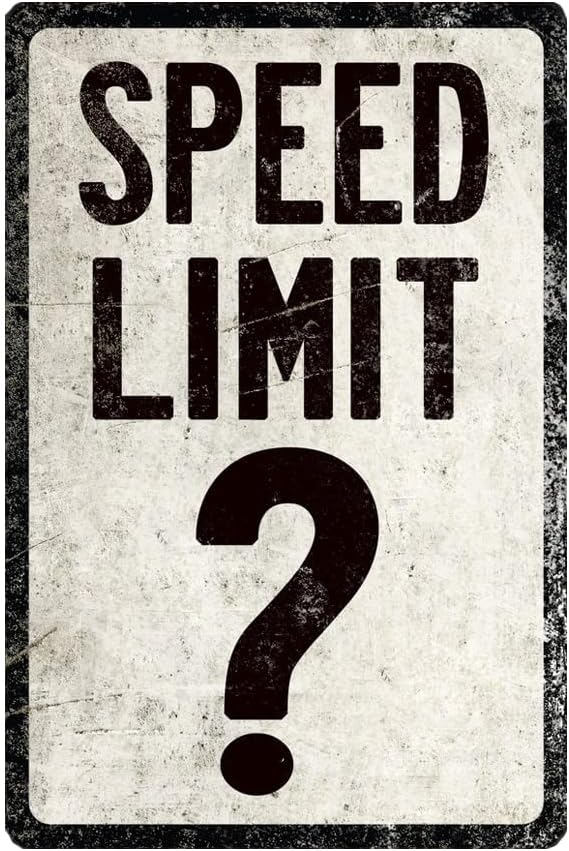 Speed Limit Question Mark Sign - Home Office Questions review and price