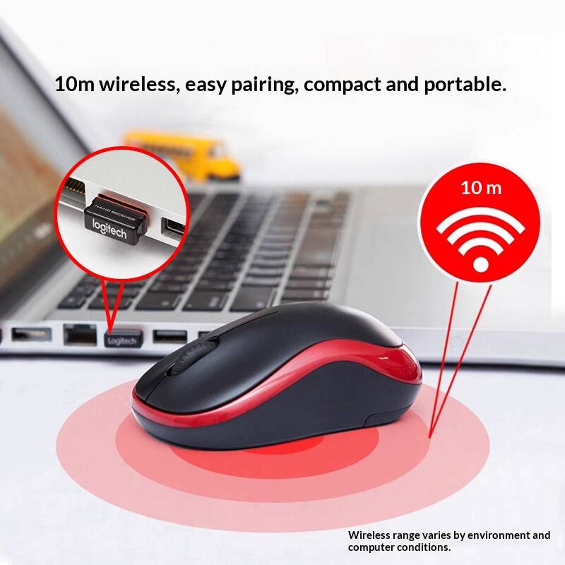 Logitech M185 Wireess Optica M - Home Office Pay review and price