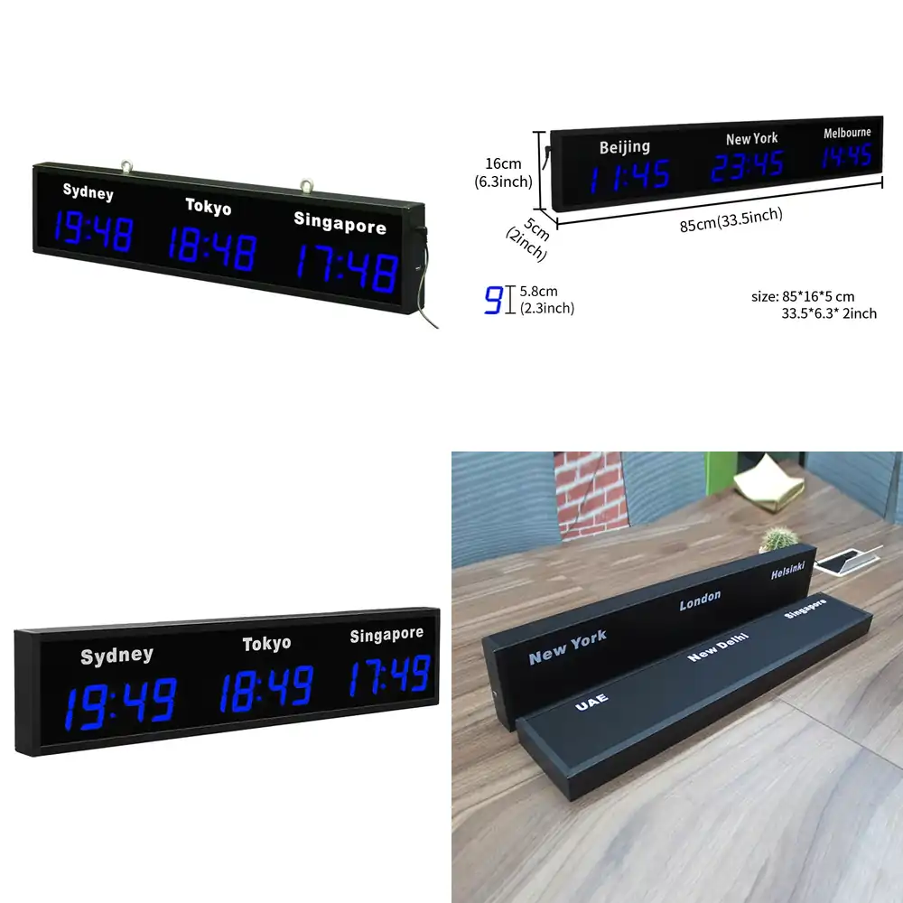CP034 Digital World Wall Clock - Home Office Updates review and price