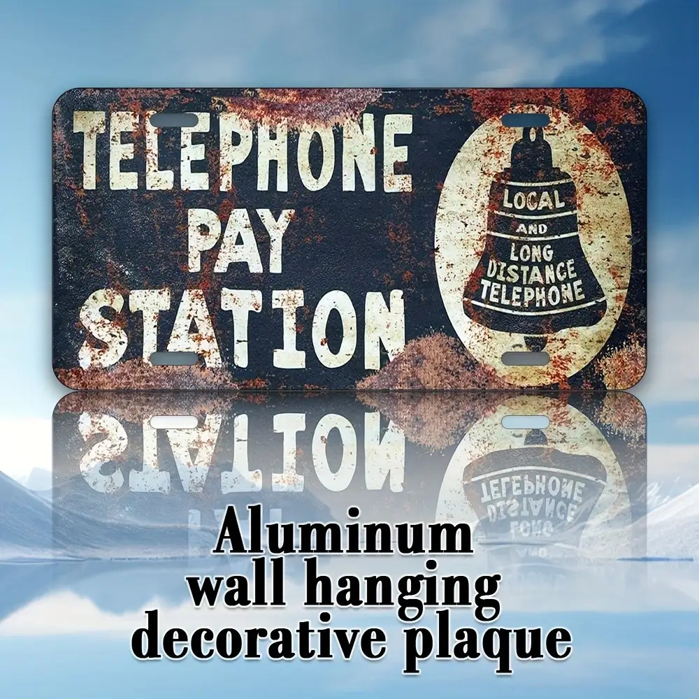 Tin Sign - Telephone Pay Stati - Home Office Pay review and price