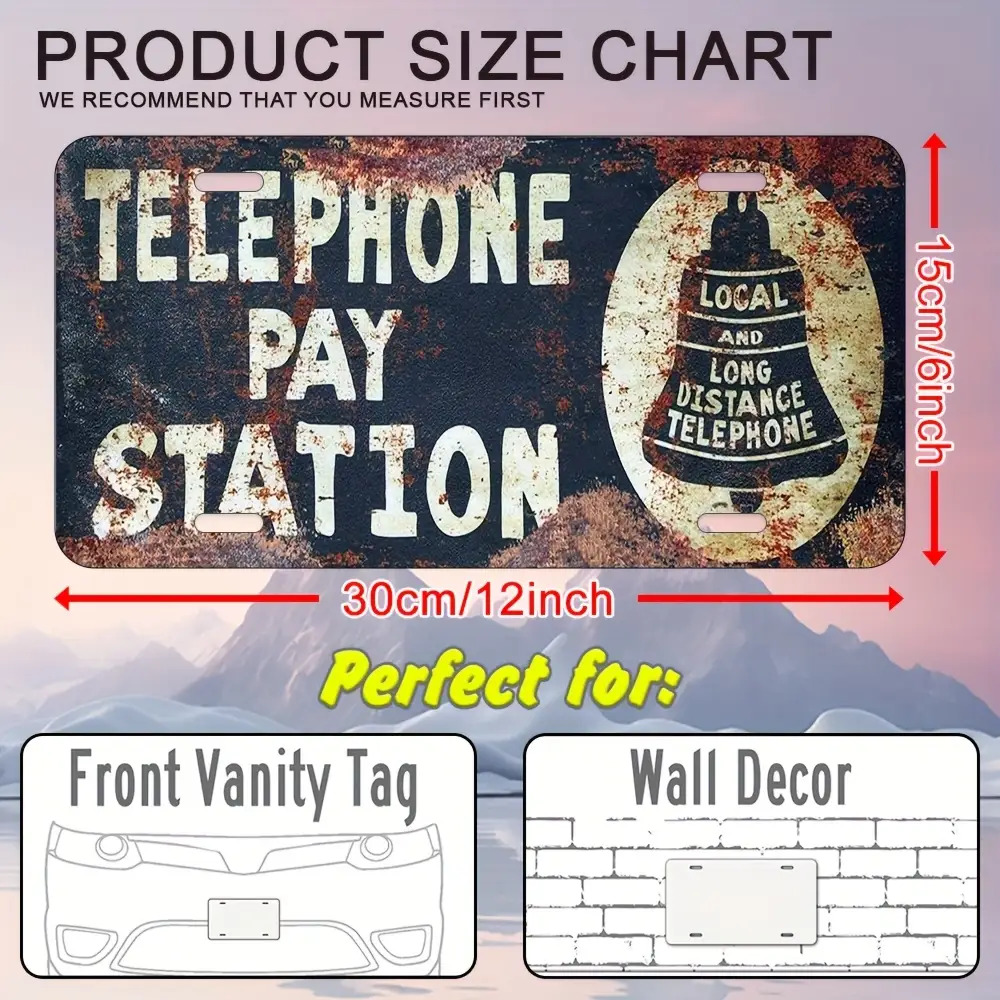 Tin Sign - Telephone Pay Stati - Home Office Pay review and price